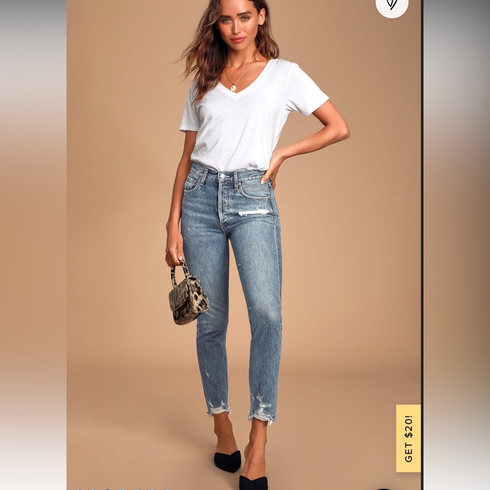 AGOLDE Jamie Hi Rise Classic raw hem (skinny/cropped)